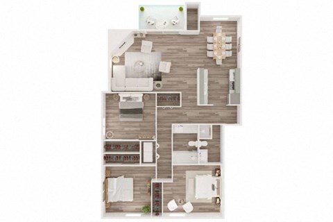 3 bedroom 2 bathroom at Water Ridge Apartments, Texas
